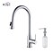Kibi Napa Single Handle Pull Down Kitchen Sink Faucet with Soap Dispenser C-KKF2005CH-KSD100CH - alternate 1